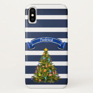 Nautische kerstboom - Aangepast Case-Mate iPhone Case