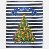 Nautische kerstboom - Aangepast Fleece Deken (Voorkant)