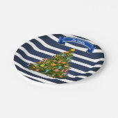 Nautische kerstboom, aangepast papieren bordje (Gekanteld)