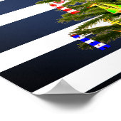 Nautische kerstboom - Aangepast Poster (Hoek)