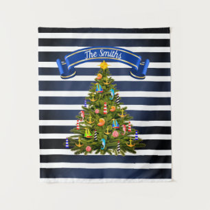 Nautische kerstboom - Aangepast Wandkleed