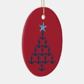 Nautische kerstboom keramisch ornament (Rechts)