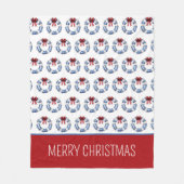 Nautische kerstleven bewaarders met bogen fleece deken (Voorkant)