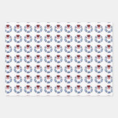 Nautische Kerstman Life Preserver met boog Inpakpapier Vel (Voorkant 3)