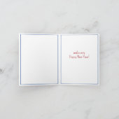 Nautische Kerstman Life Preserver met boog Notitiekaartje (Binnen)