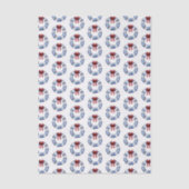 Nautische Kerstman Life Preserver met boog Tissuepapier (Voorkant)