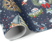 Nautische Kerstmis Cadeaupapier (Rol Hoek)