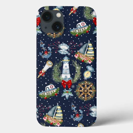 Nautische Kerstmis Case-Mate iPhone Case (Achterkant)