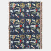 Nautische Kerstmis Deken (Voorkant Verticaal)