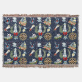 Nautische Kerstmis Deken (Voorkant)
