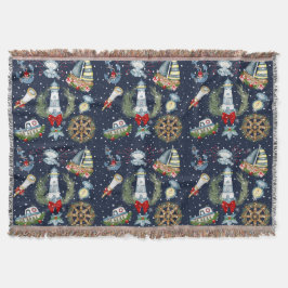 Nautische Kerstmis Deken