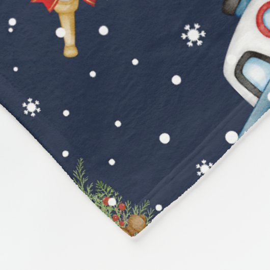 Nautische Kerstmis Fleece Deken (Hoek)