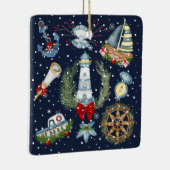 Nautische Kerstmis Keramisch Ornament (Rechts)