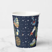 Nautische Kerstmis Papieren Bekers (Links)