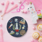 Nautische Kerstmis Papieren Bordje (Feest)