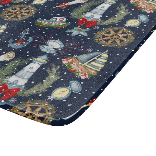 Nautische Kerstmis Snijplank (Hoek)