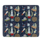 Nautische Kerstmis Snijplank (Voorkant)