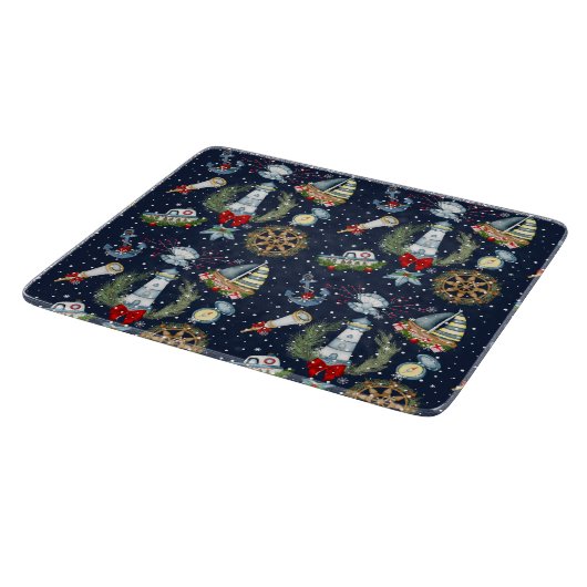 Nautische Kerstmis Snijplank (Hoek)