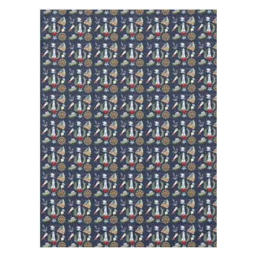 Nautische Kerstmis Tafelkleed (Voorkant)
