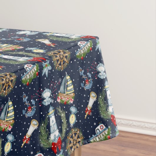 Nautische Kerstmis Tafelkleed (Voorbeeld)