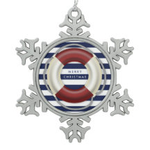 Nautische Kerstversiering Gepersonaliseerd Tin