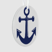 Nautische kerstversieringen Acrylanker White Ornament (voorkant)