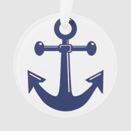 Nautische kerstversieringen Acrylanker White Ornament