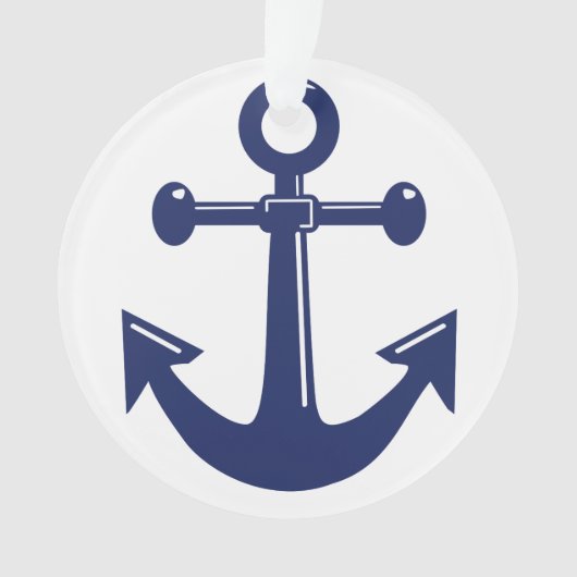 Nautische kerstversieringen Acrylanker White Ornament (voorkant)