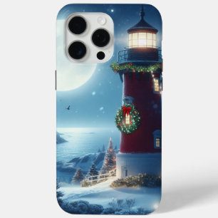 Nautische Kerstvuurtoren iPhone 15 Pro Max Hoesje