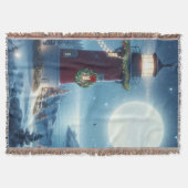 Nautische Kerstvuurtoren Deken (Voorkant)