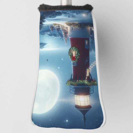 Nautische Kerstvuurtoren Golfheadcover (Draai 90)