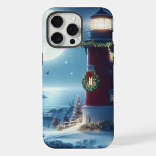 Nautische Kerstvuurtoren iPhone 15 Pro Max Case