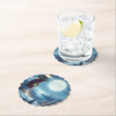 Nautische Kerstvuurtoren Kartonnen Onderzetters (Insitu)