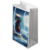 Nautische Kerstvuurtoren Klein Cadeauzakje (Voorkant Gekanteld)