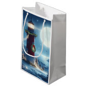 Nautische Kerstvuurtoren Klein Cadeauzakje (Achterkant Gekanteld)