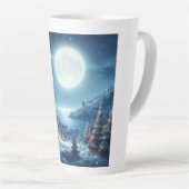 Nautische Kerstvuurtoren Latte Mok (Rechterhoek)