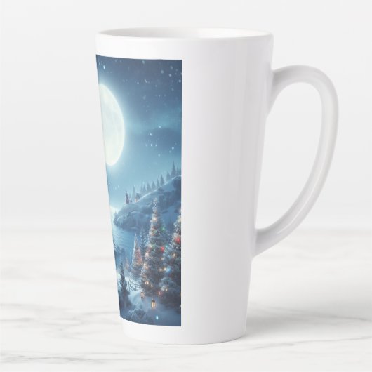 Nautische Kerstvuurtoren Latte Mok (Rechts)