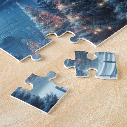 Nautische Kerstvuurtoren Legpuzzel (Zijkant)