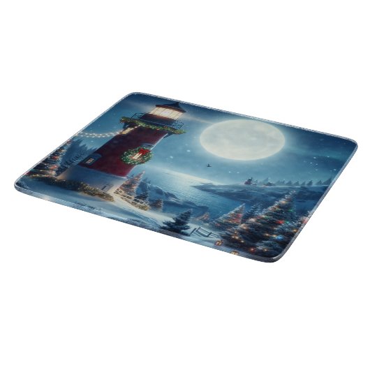 Nautische Kerstvuurtoren Snijplank (Hoek)