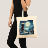 Nautische Kerstvuurtoren Tote Bag (Voorkant (product))