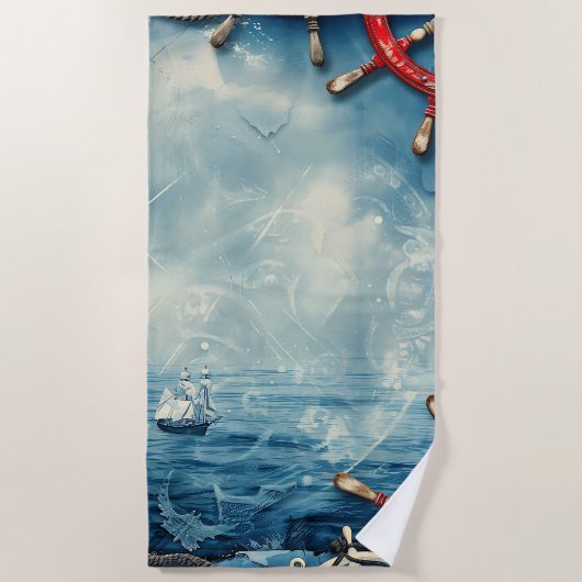 Nautische keuken strandlaken (Voorkant)