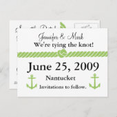 Nautische knoop Bewaar de datum Aankondigingskaart (Voorkant / Achterkant)