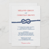 Nautische knoop bruiloft uitnodiging (Voorkant / Achterkant)