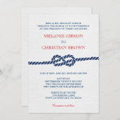 Nautische knoop bruiloft uitnodiging (Voorkant / Achterkant)