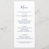 Nautische Knoop Witte Marine Repetitie Diner Menu (Voorkant)