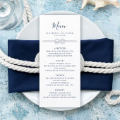 Nautische Knoop Witte Navy Bruiloft Menu