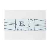 nautische kompas Roos bruiloft aan zee Uitnodigingen Wikkel (Achterkant Voorbeeld)