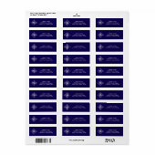 Nautische kompasster aangepast retouradreslabel etiket (Full Sheet)