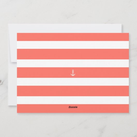 Nautische Koraal Zeeën & Groeten Oceaan Fotolijstj Feestdagenkaart (Achterkant)