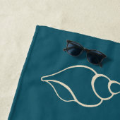 Nautische koraal zeeschelpen strandlaken (In situ)